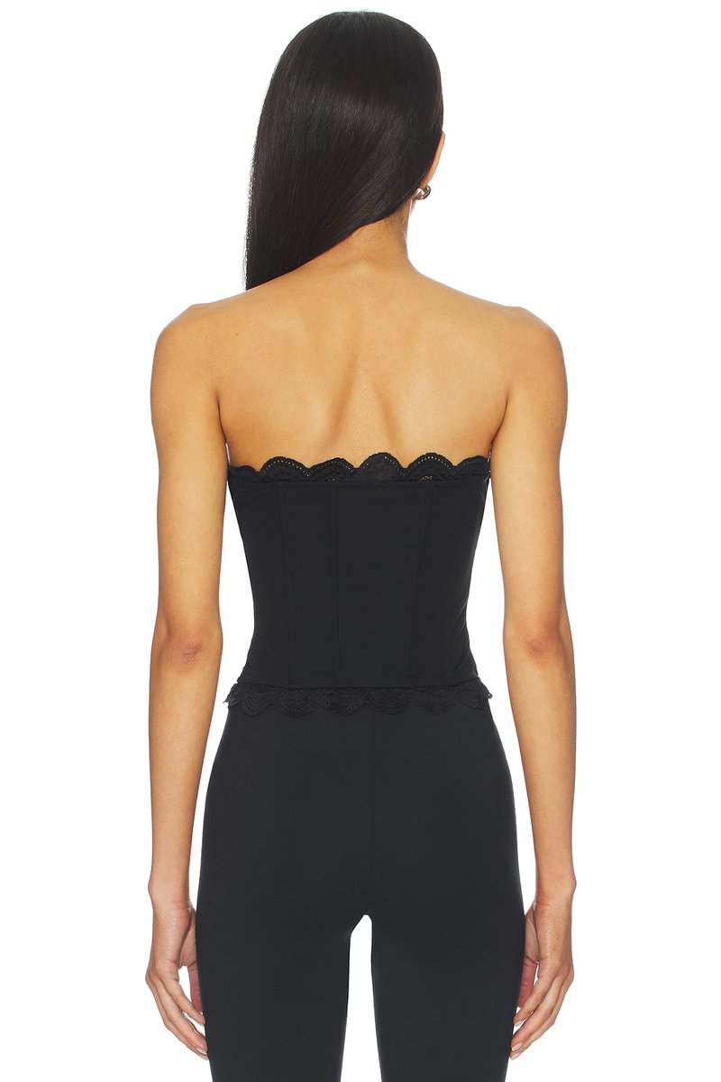 revolve Matte Jersey Lace Trim Bustier - 3