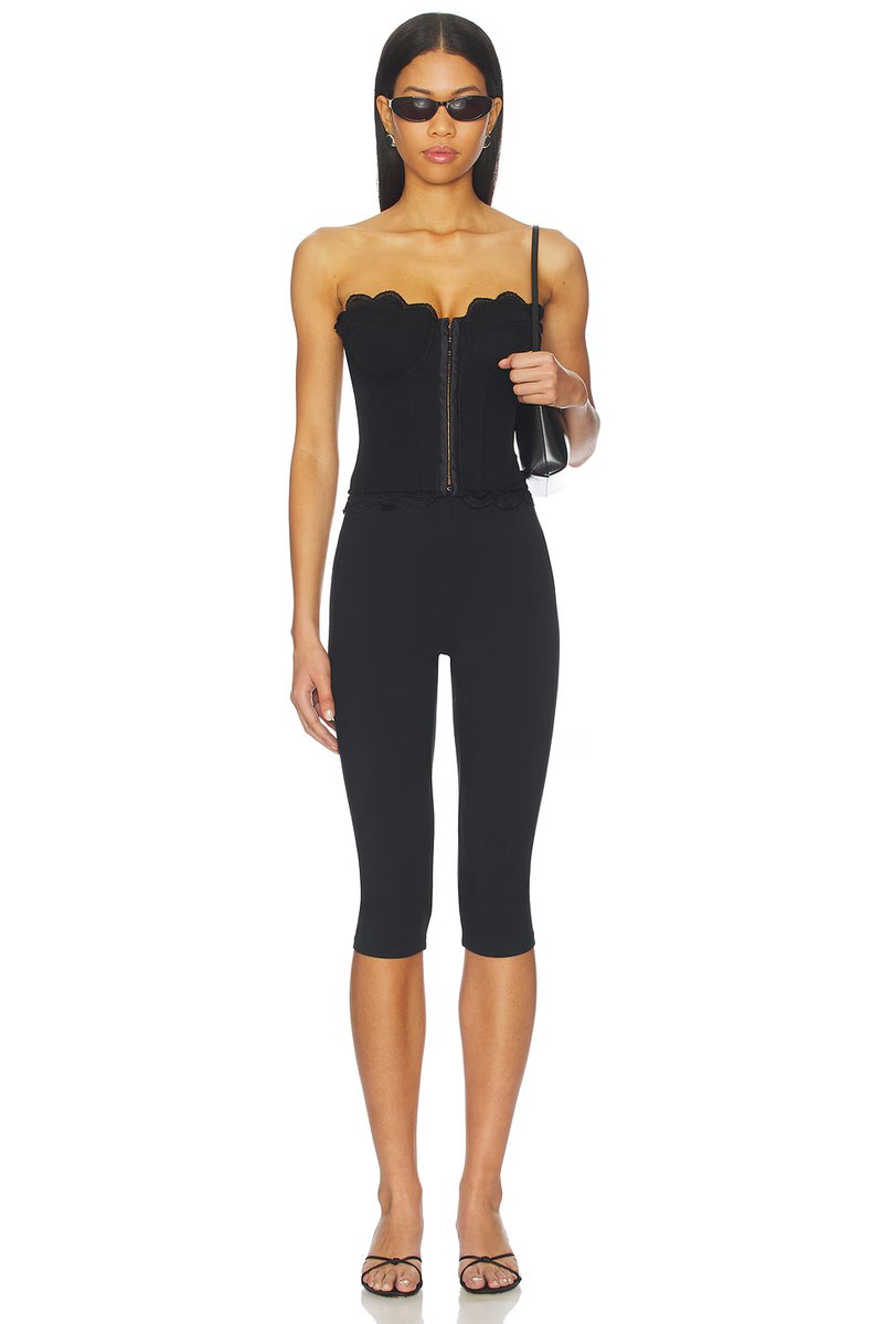 revolve Matte Jersey Lace Trim Bustier - 4