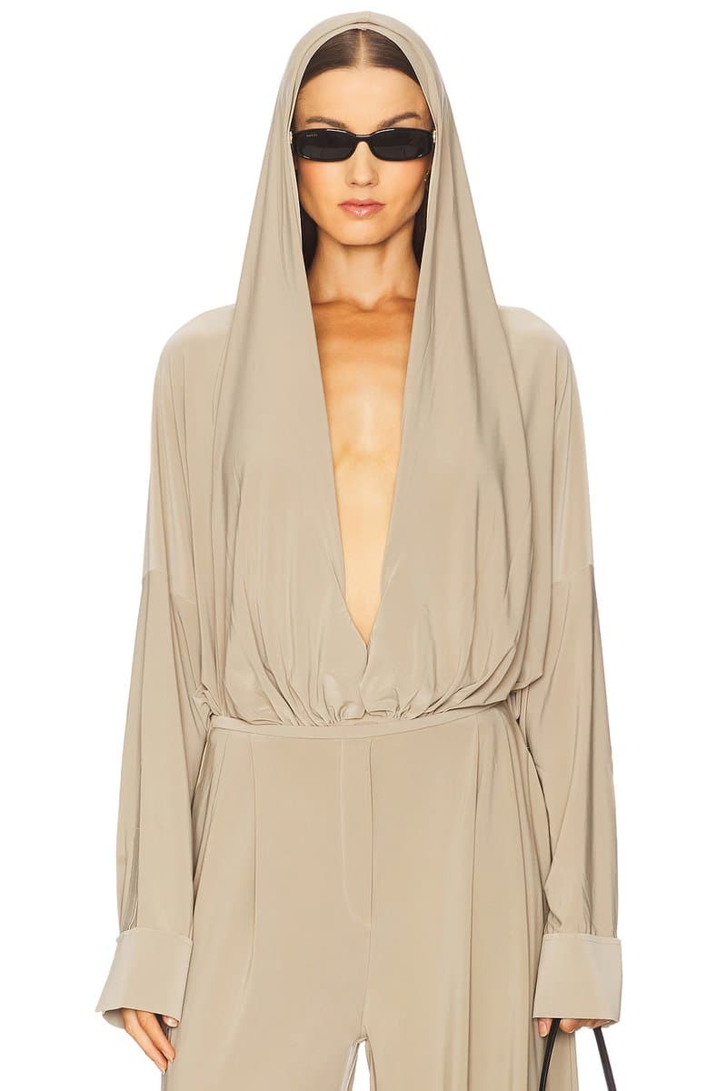 revolve Hooded Super Oversized BF NK Shirt Bodysuit