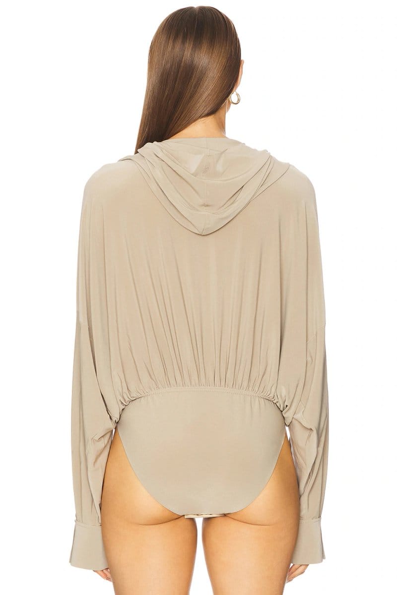 revolve Hooded Super Oversized BF NK Shirt Bodysuit - 4