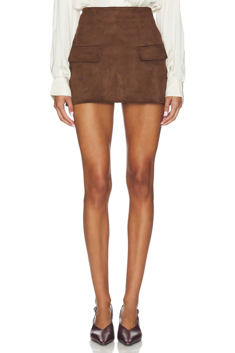 revolve Amelia Suede Mini Skirt