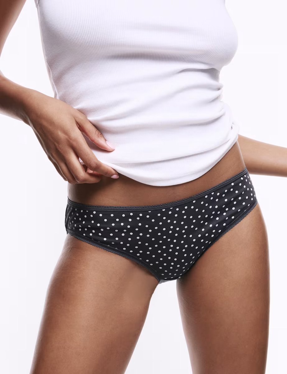 Marks & Spencer M&S 5pk Pure Cotton Printed Bikini Knickers Ivory Mix - 3