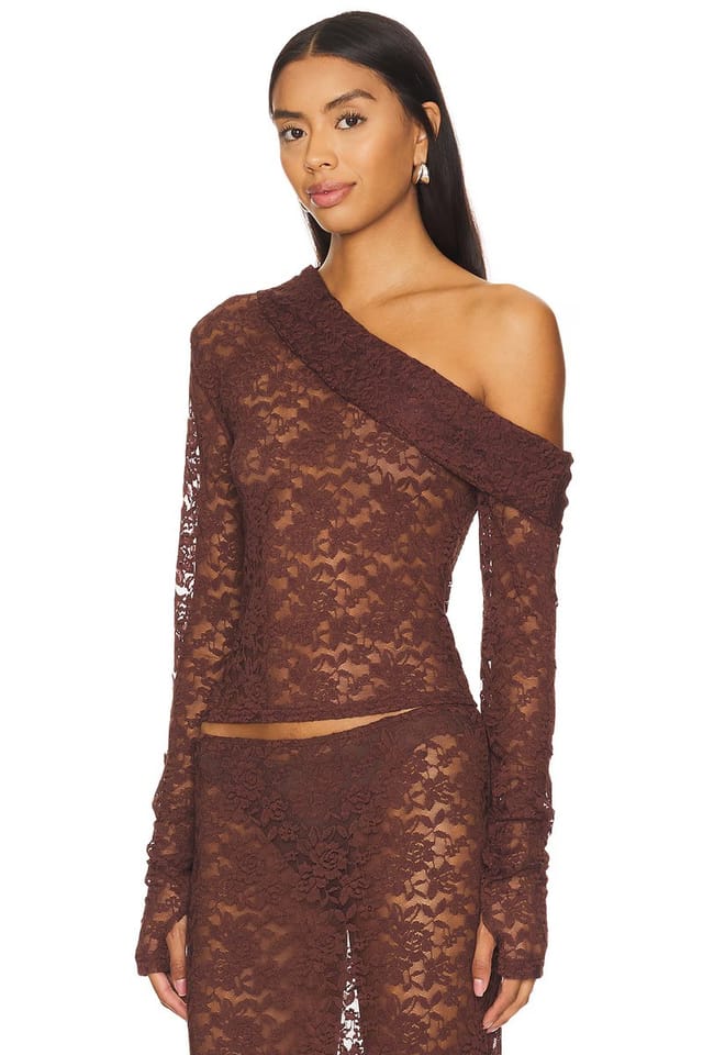 revolve Black Swan Off Shoulder Top - 2