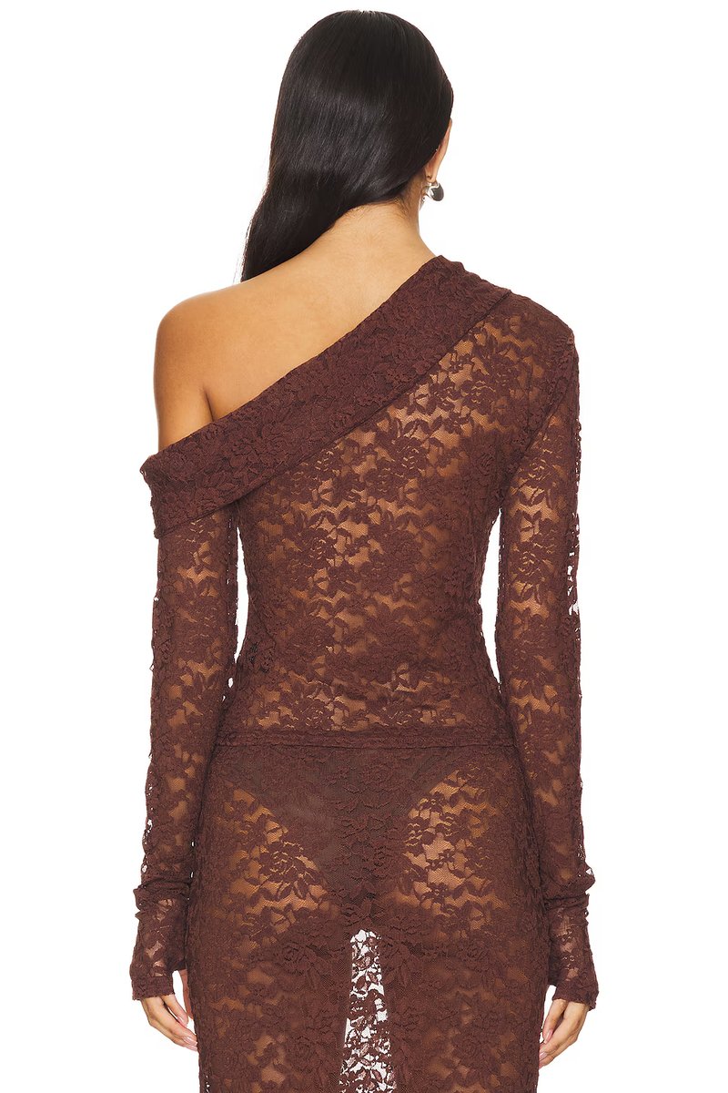 revolve Black Swan Off Shoulder Top - 3