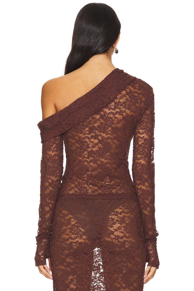 revolve Black Swan Off Shoulder Top - 3