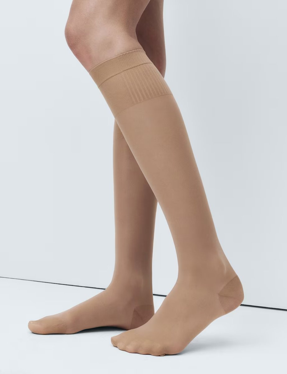 Marks & Spencer M&S 3pk 20 Denier Firm Support Knee Highs Rose Quartz - 2