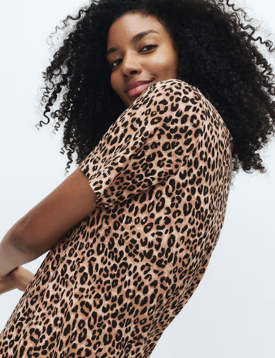 Marks & Spencer M&S Cool Comfort™ Printed Long Nightdress Brown Mix - 3