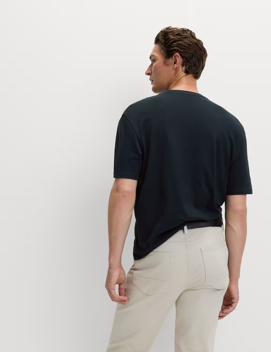 Marks & Spencer M&S Relaxed Fit Pure Cotton T shirt Navy - 4