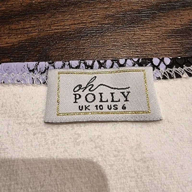 Oh Polly Oh Polly Purple Snake Print Bralet Crop Top - 3