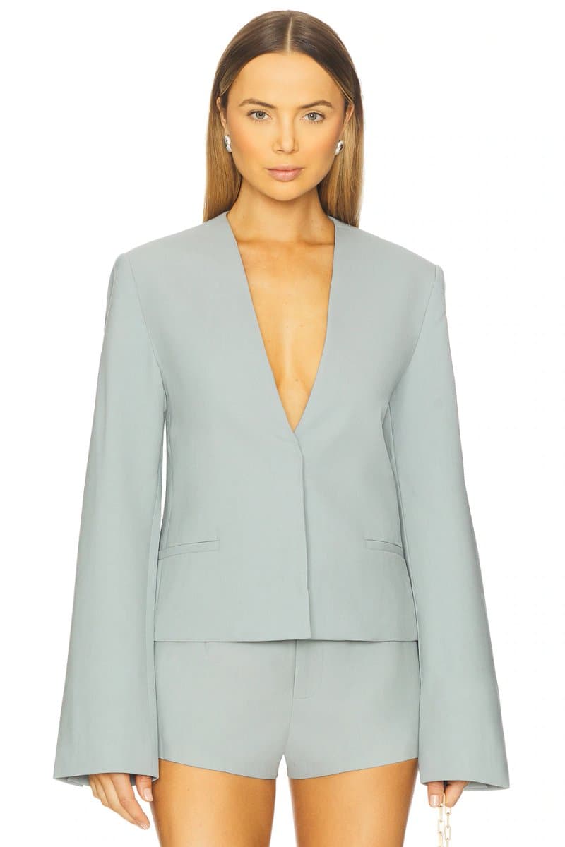 revolve Revolve Elegant V-Neck Storm Blazer