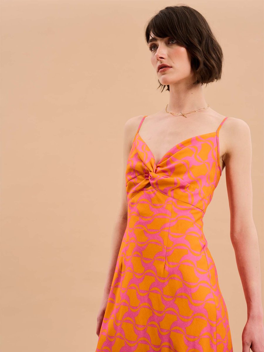 OMNES Blossom Geo Print Strappy Dress - 4