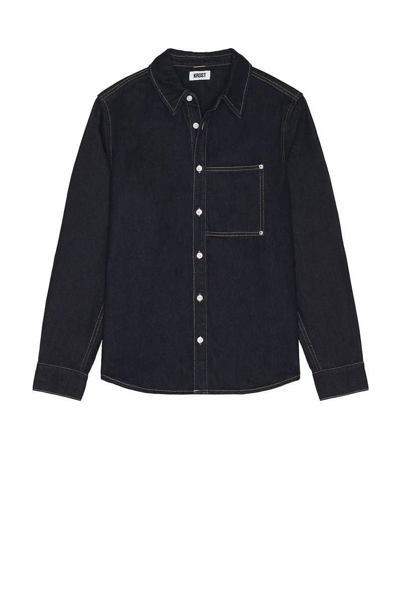 revolve Indigo Denim Rivet Shirt