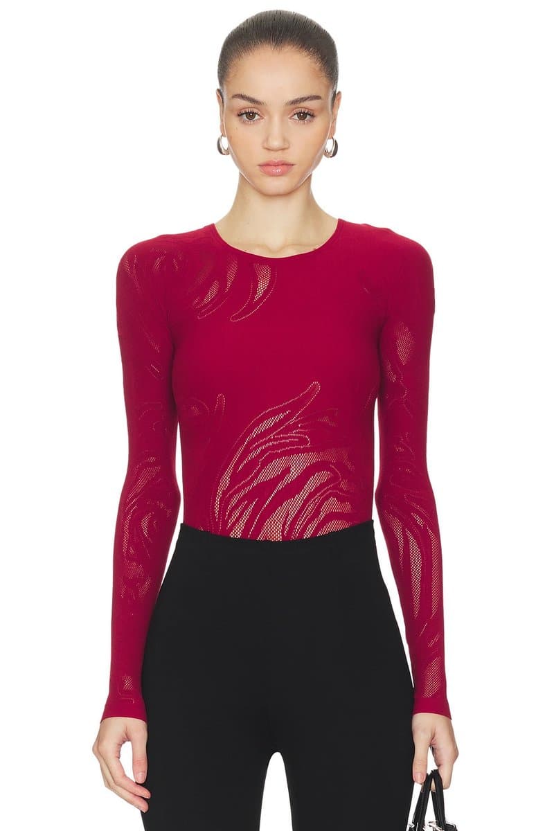 revolve Rose Net Bodysuit