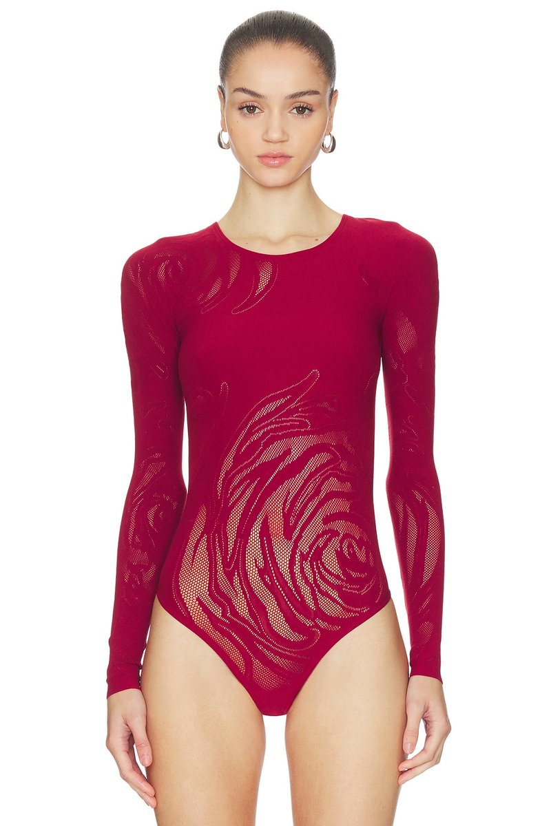 revolve Rose Net Bodysuit - 2