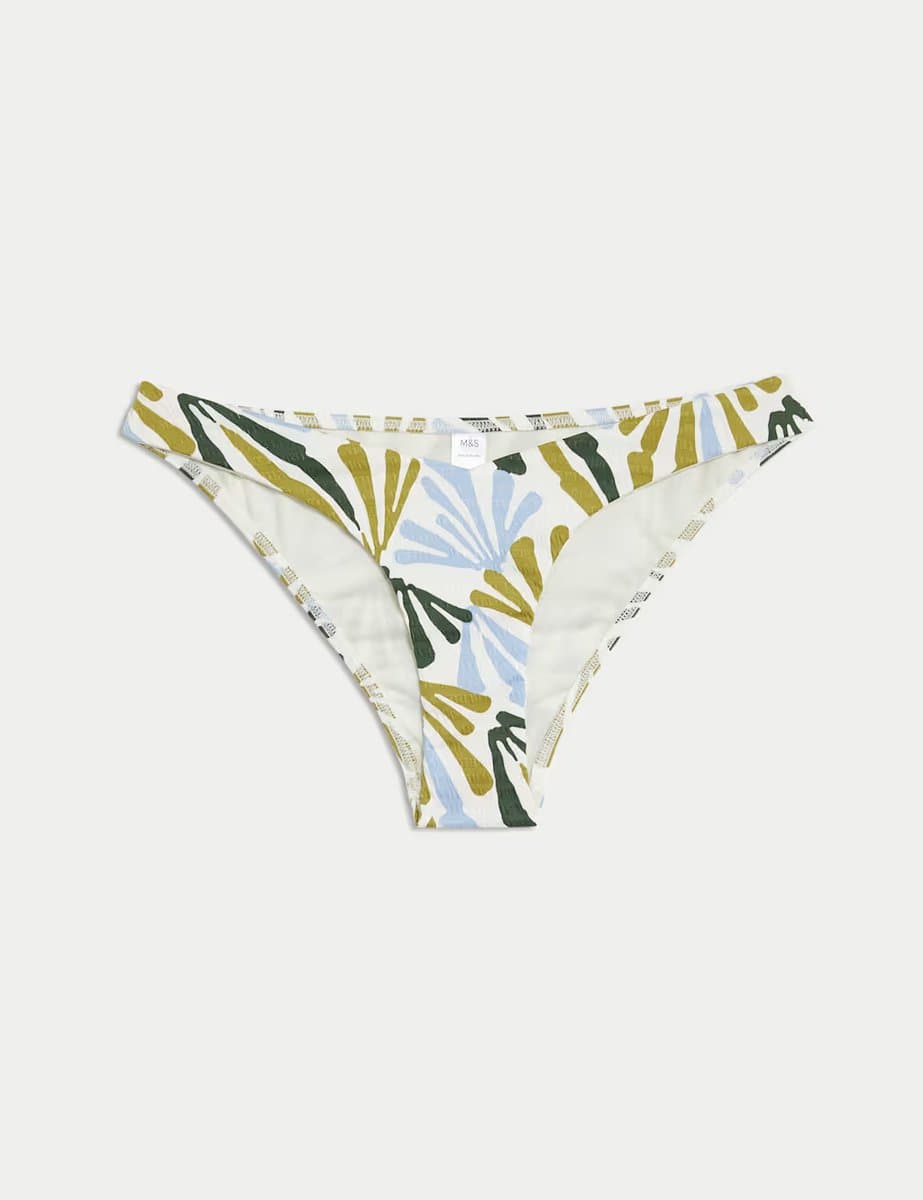 Marks & Spencer M&S Printed Bikini Bottoms Green