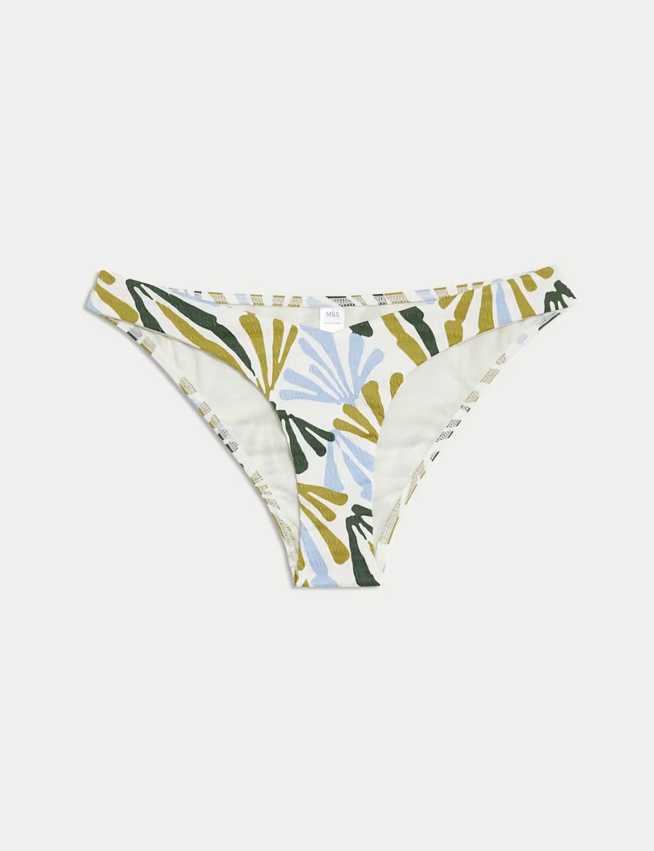 Marks & Spencer M&S Printed Bikini Bottoms Green - 2