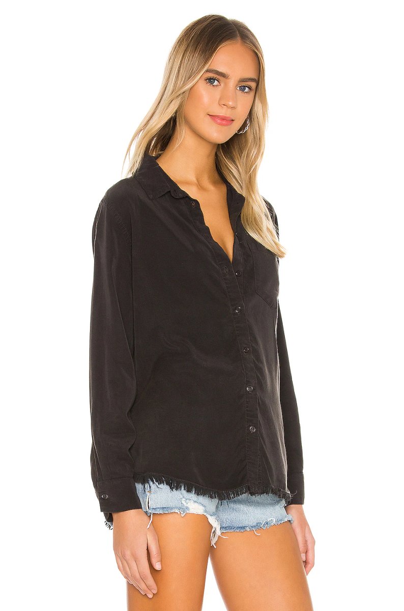 revolve Sloane Nailhead Skull Button Up Denim Shirt - 3