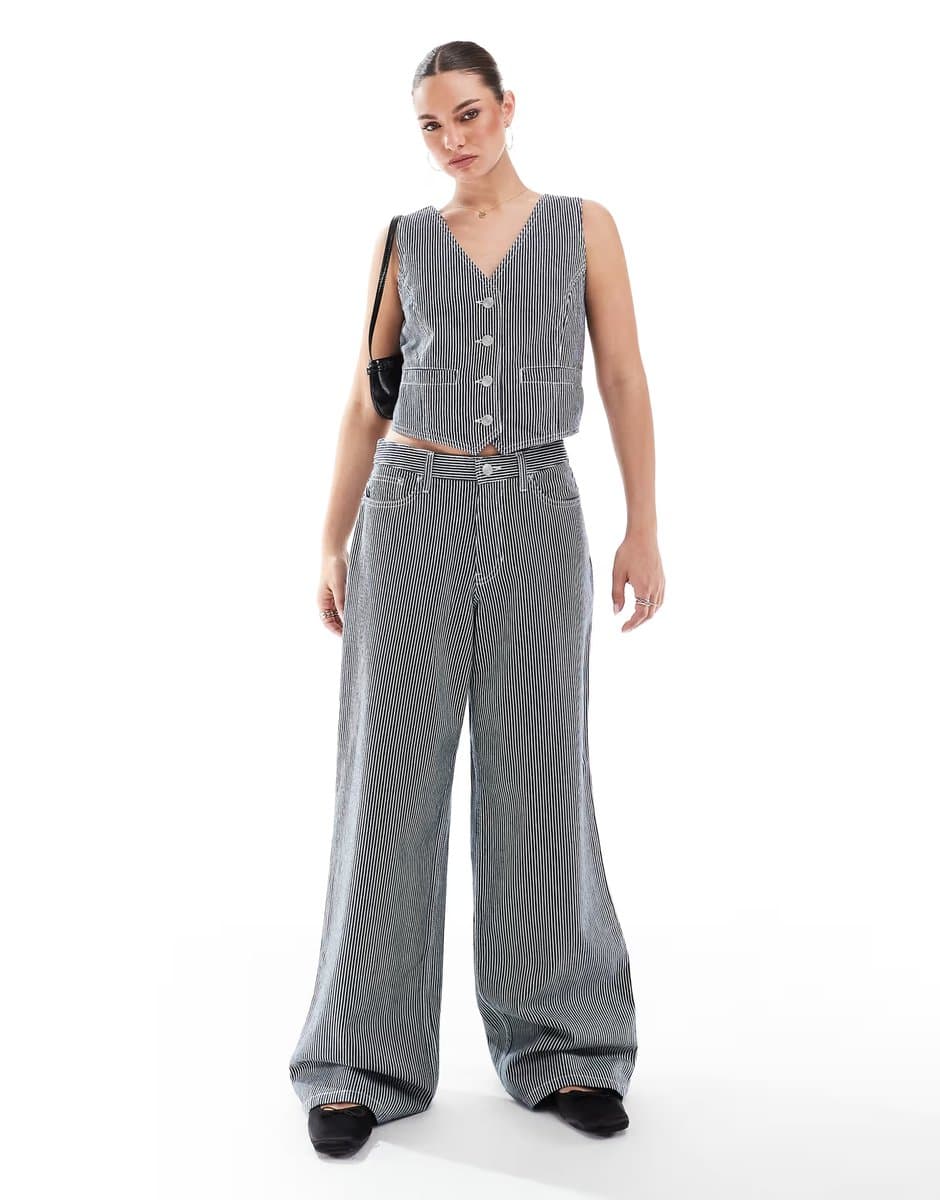 ASOS French Connection Everett denim jeans co-ord in indigo stripe