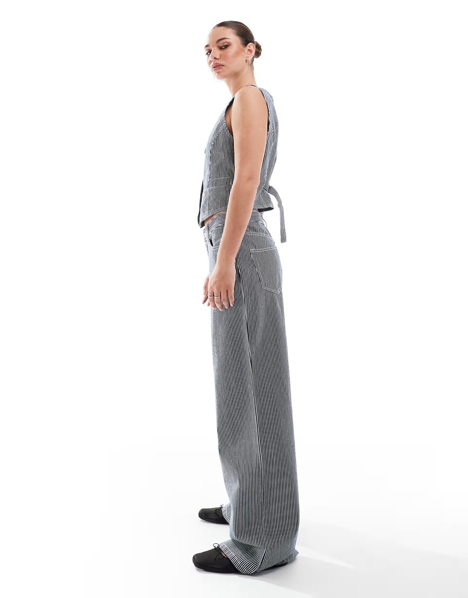 ASOS French Connection Everett denim jeans co-ord in indigo stripe - 4