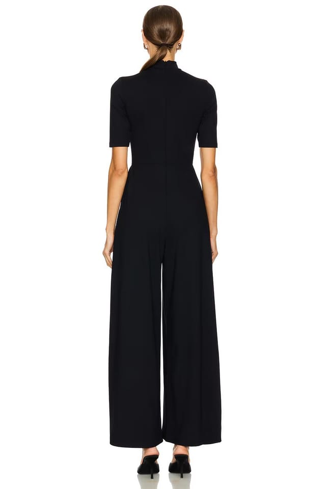 revolve Mock Neck Short Sleeve Jumpsuit - 3
