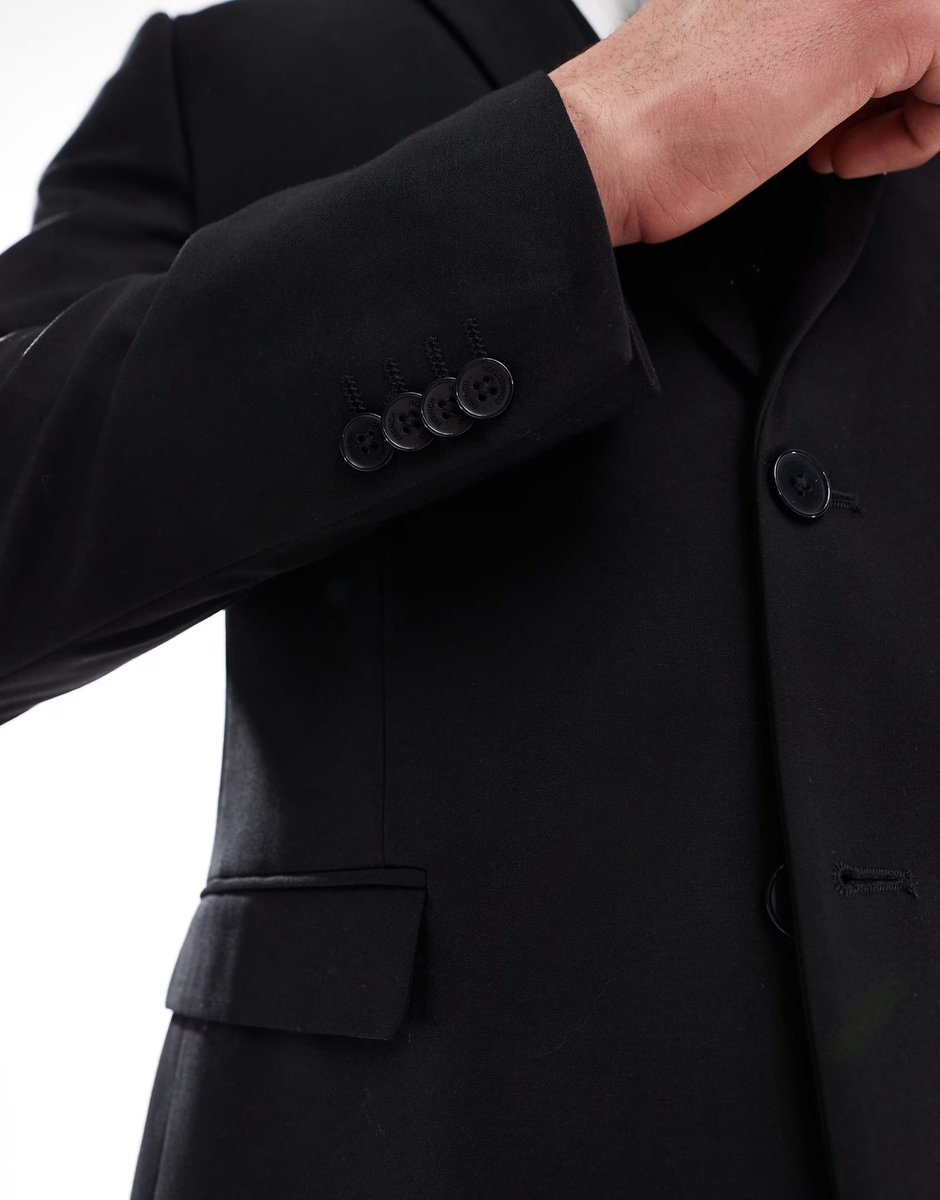 ASOS French Connection formal suit jacket co-ord in black - 3
