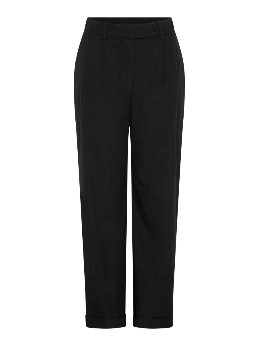 OMNES Candy Pleat Front Straight Leg Trouser in Black - 4