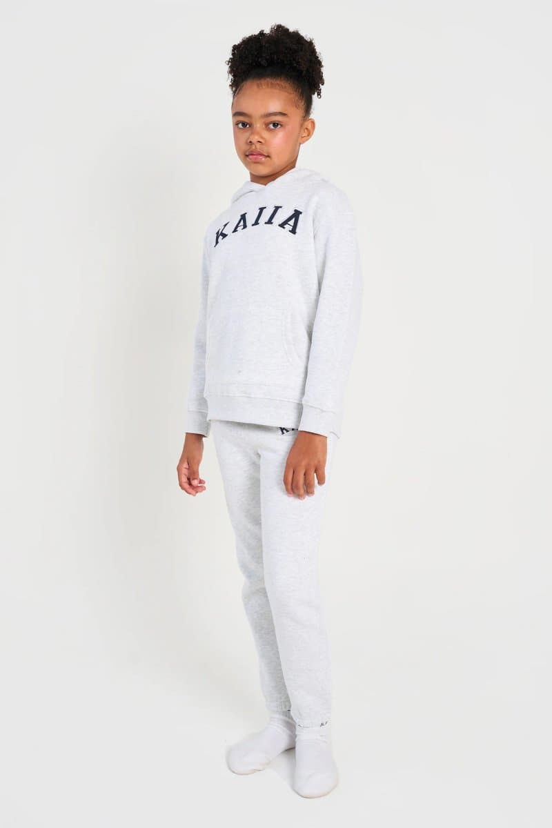 Kaiia Kaiia Kids Cuffed Joggers Light Grey Marl & Navy