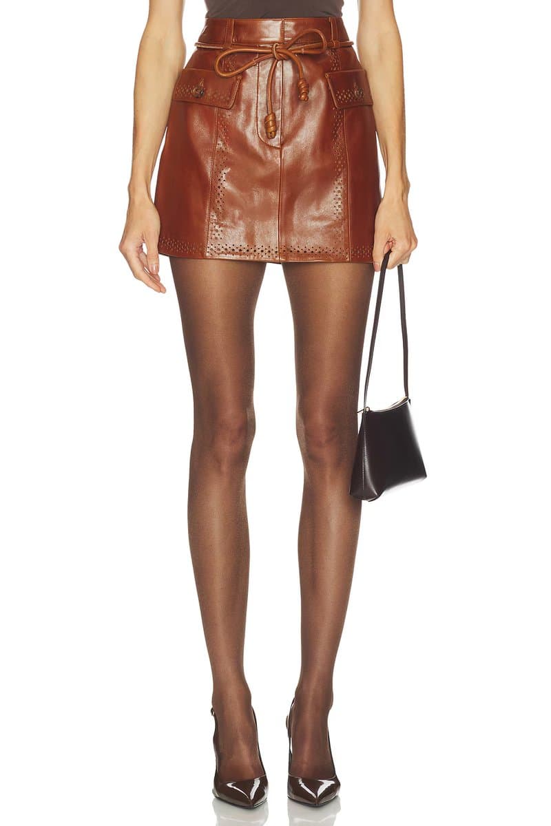 revolve Luna Leather Mini Skirt