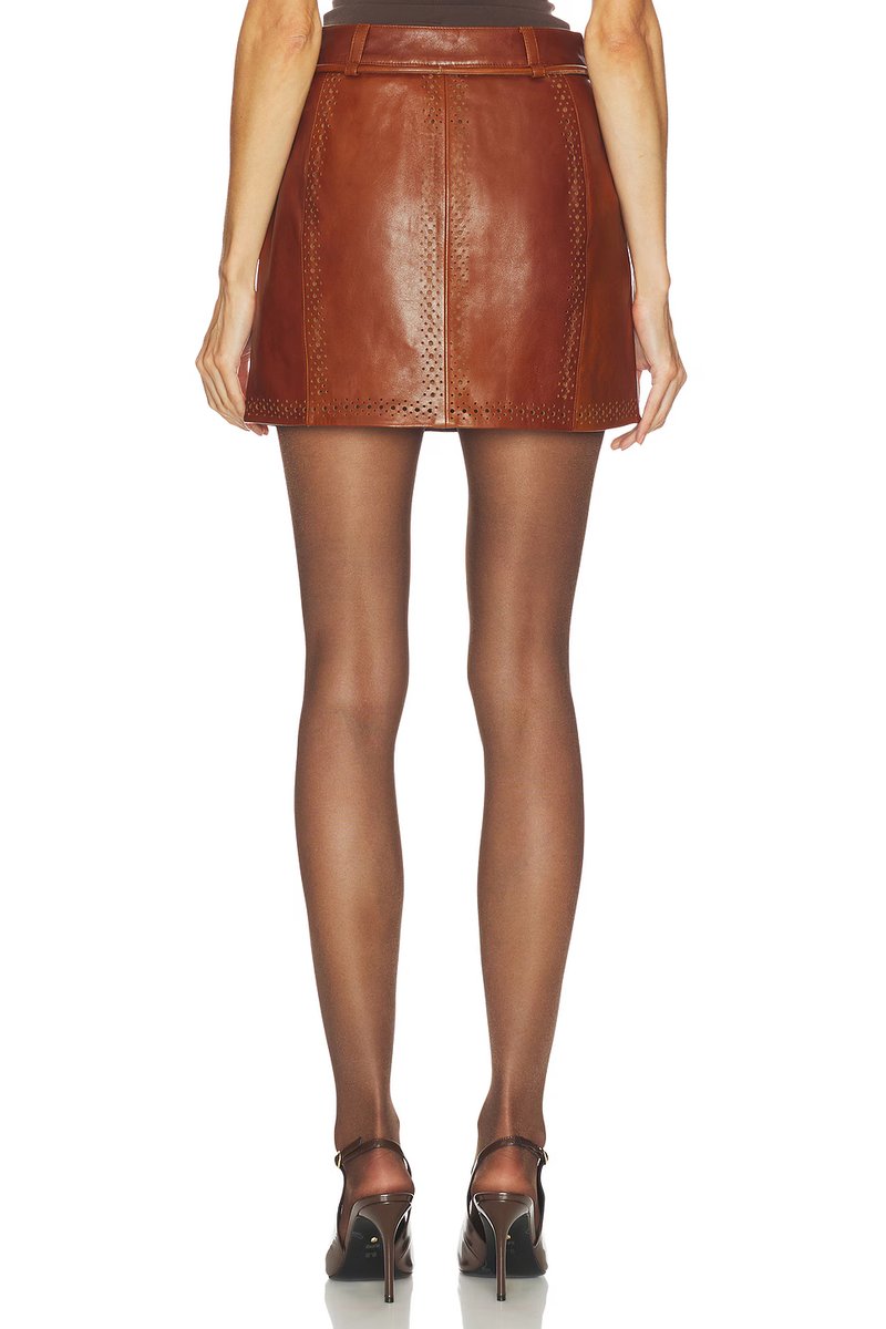 revolve Luna Leather Mini Skirt - 4