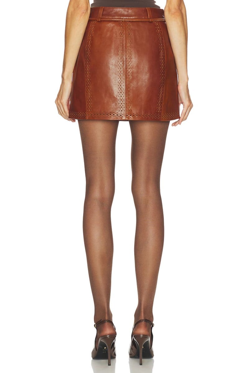 revolve Luna Leather Mini Skirt - 4