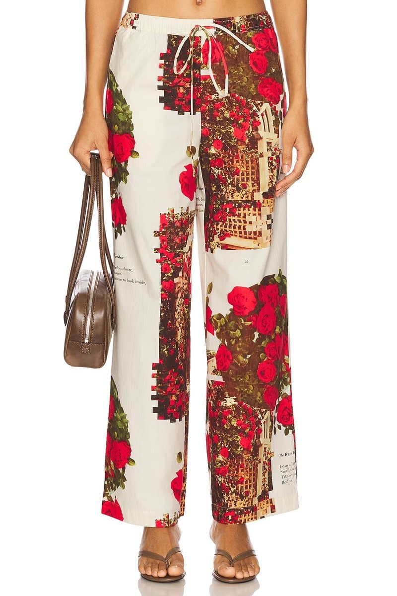 revolve Revolve Floral Print Cotton Pants in Multi