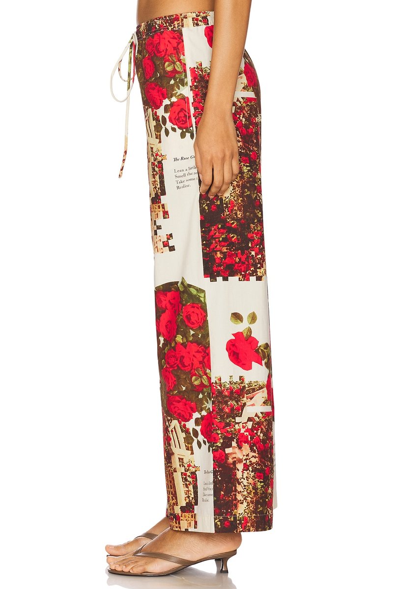 revolve Rose Garden Cotton Pants - 3