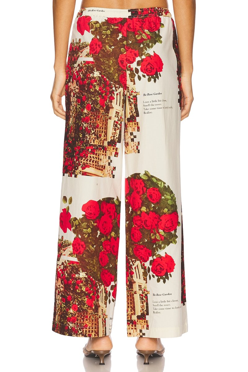 revolve Rose Garden Cotton Pants - 4