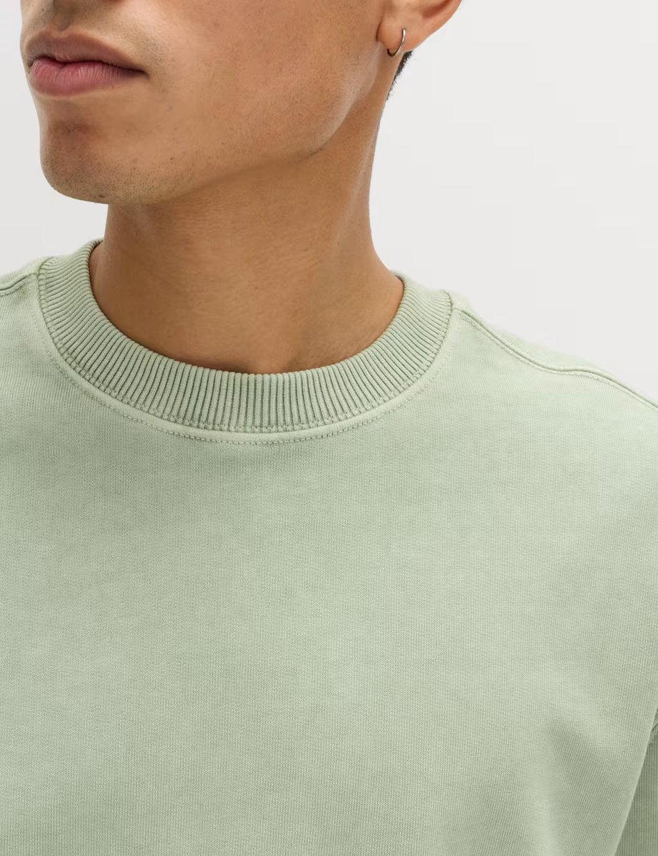 Marks & Spencer M&S Pure Cotton Garment Dye Sweatshirt Pistachio - 3