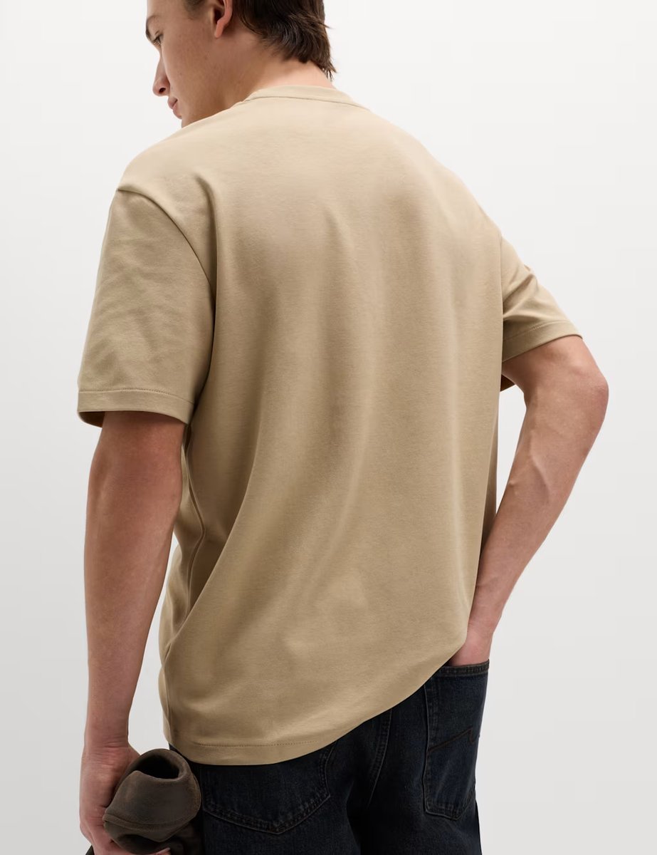 Marks & Spencer M&S Cotton Blend Ultimate Performance T-Shirt Sand - 2