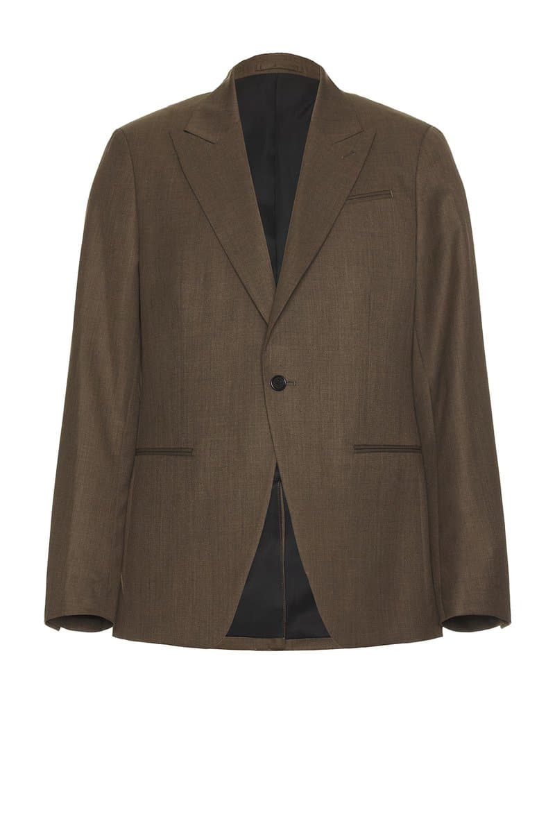 revolve ALLSAINTS Khaki Brown Blazer with Notch Lapel