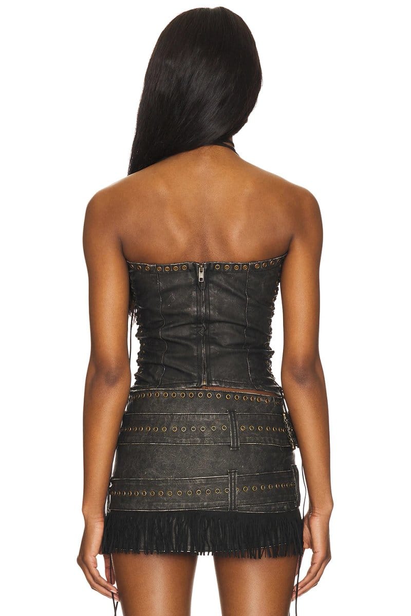 revolve Longline Lace Up Halter Corset - 4