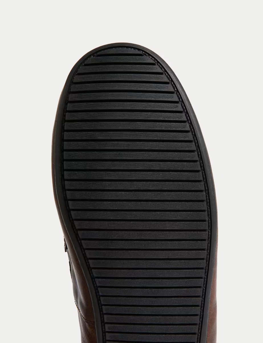 Marks & Spencer M&S Moccasin Slippers with Freshfeet™ Tan - 3