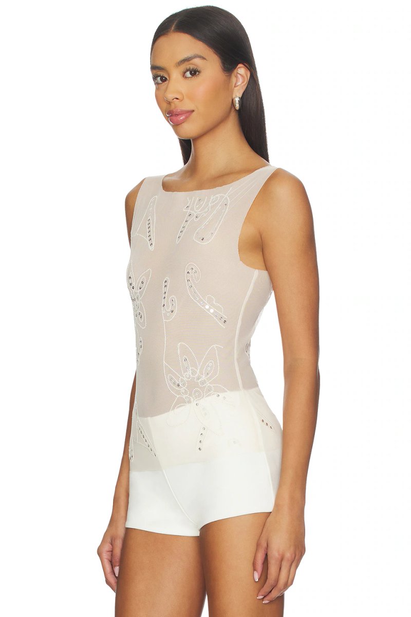 revolve Sequin Double Layered Tank Top - 3