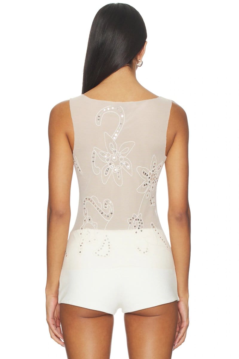 revolve Sequin Double Layered Tank Top - 4