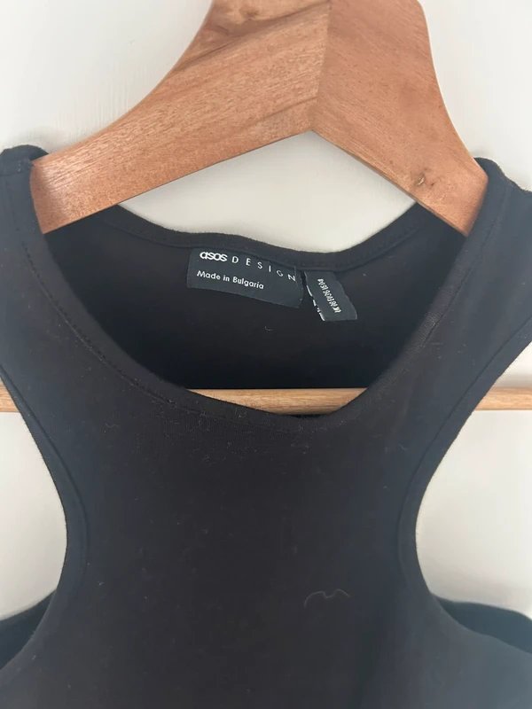 ASOS ASOS luxe racer front bodysuit in black - 3