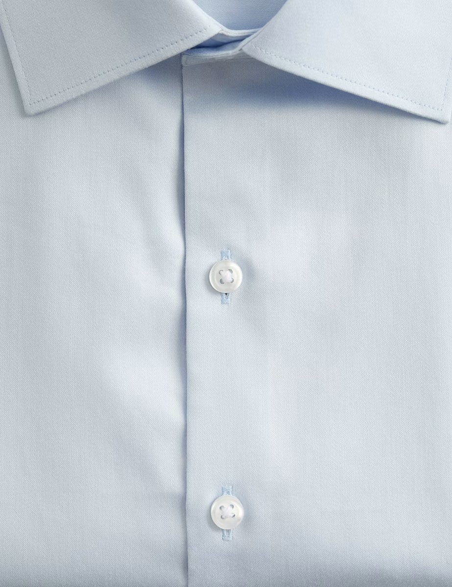 Marks & Spencer M&S Regular Fit Pure Cotton Shirt Blue - 2