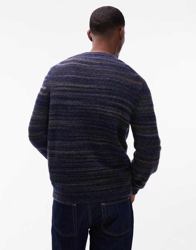 ASOS Lacoste stripe jumper in navy - 3