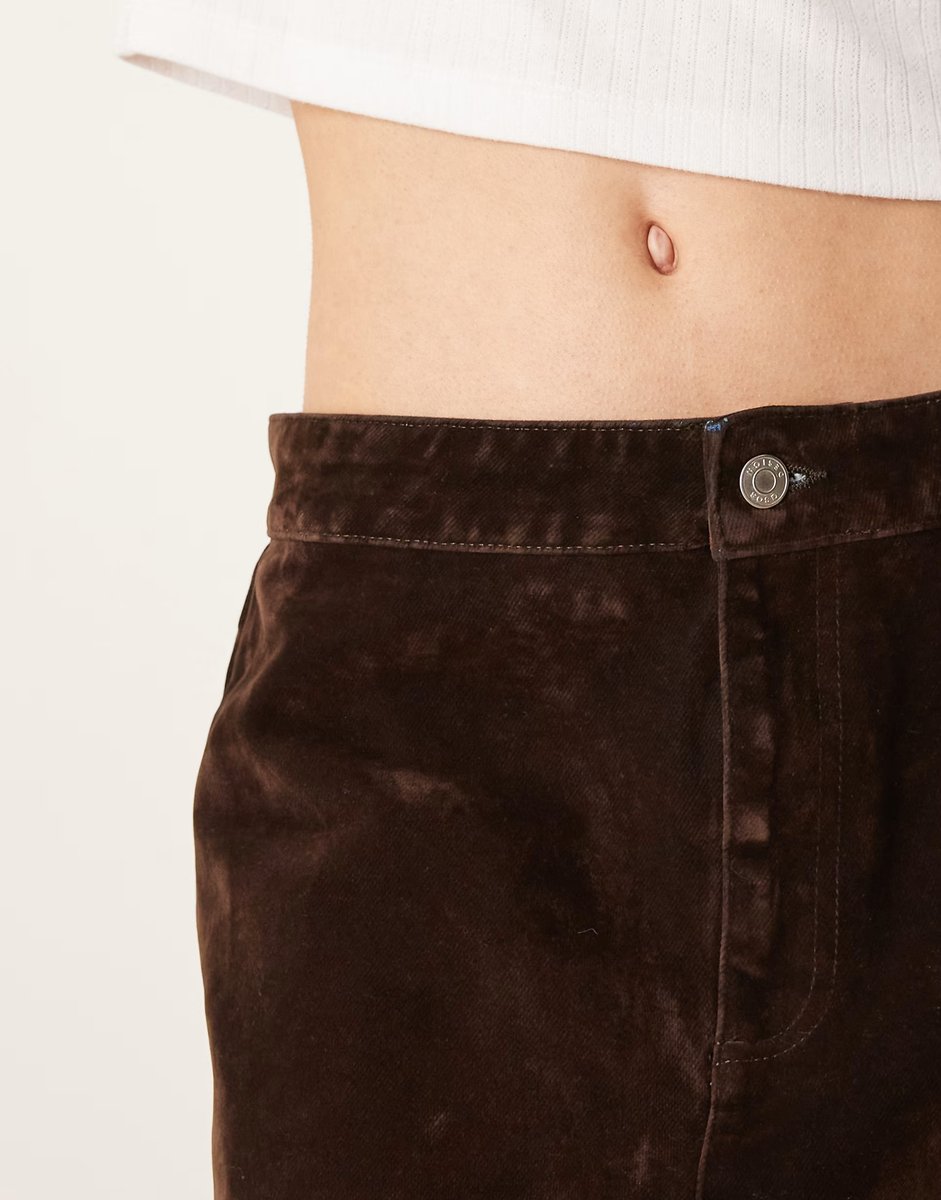 ASOS ASOS DESIGN flocked denim mini skirt - 3