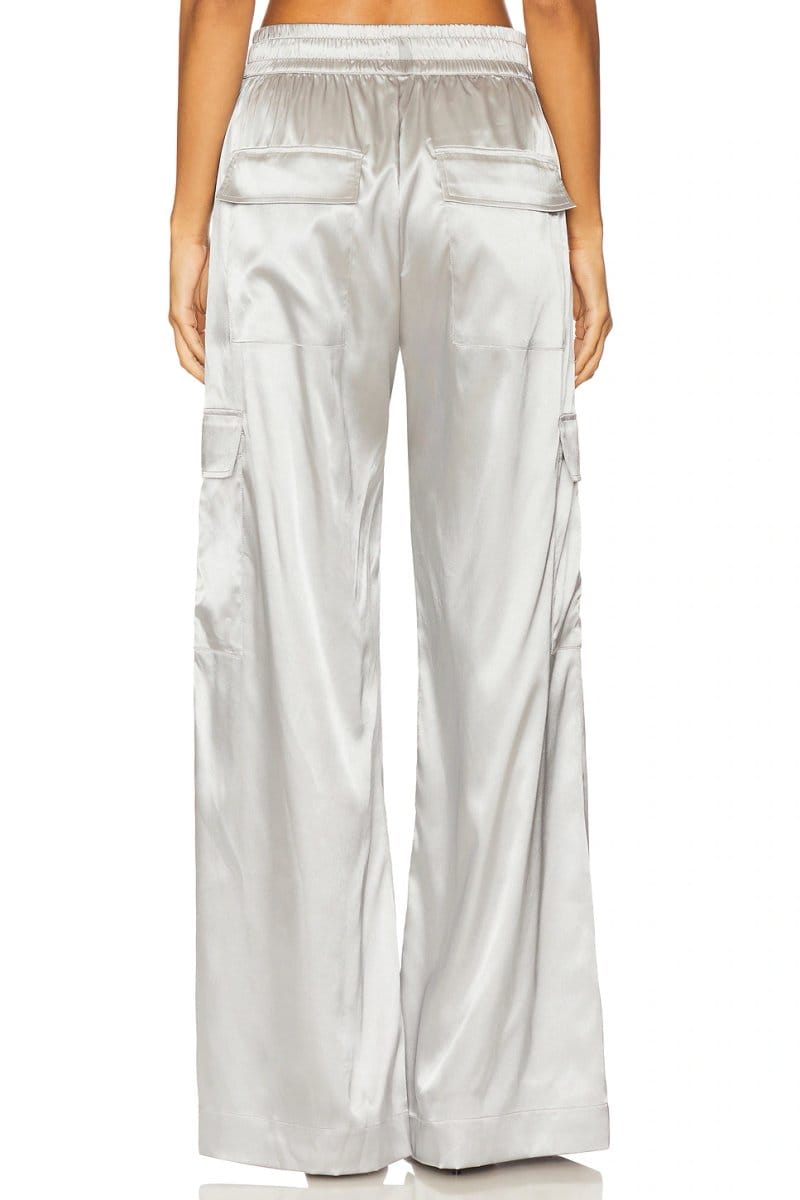 revolve Satin Cargo Pants - 4