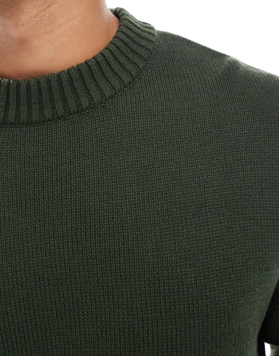 ASOS Jack & Jones oversize jumper in khaki - 3