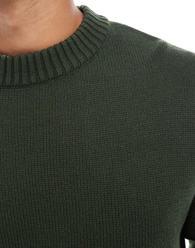 ASOS Jack & Jones oversize jumper in khaki - 3