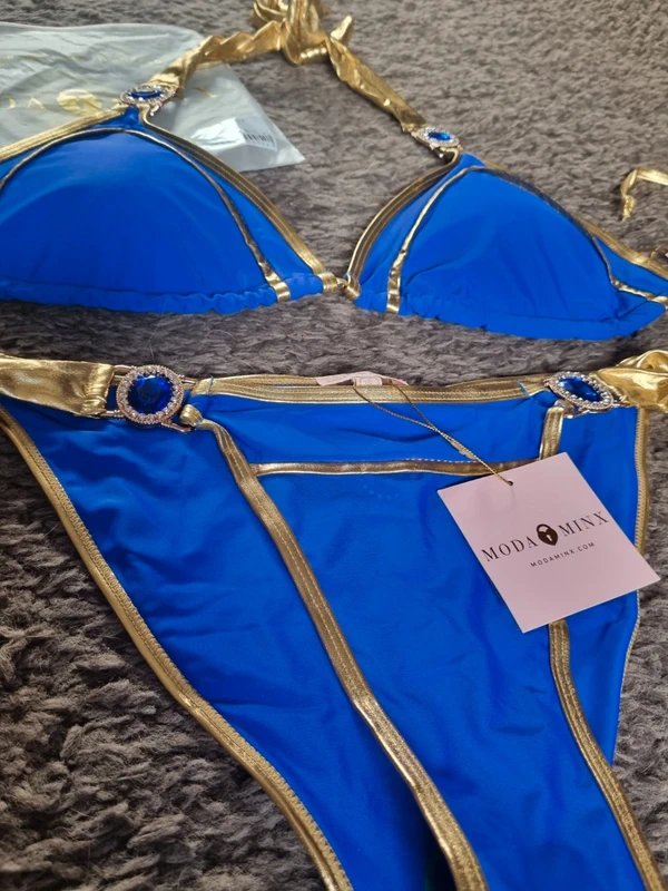 Moda Minx Moda Minx azure blue bikini set size XL - 4
