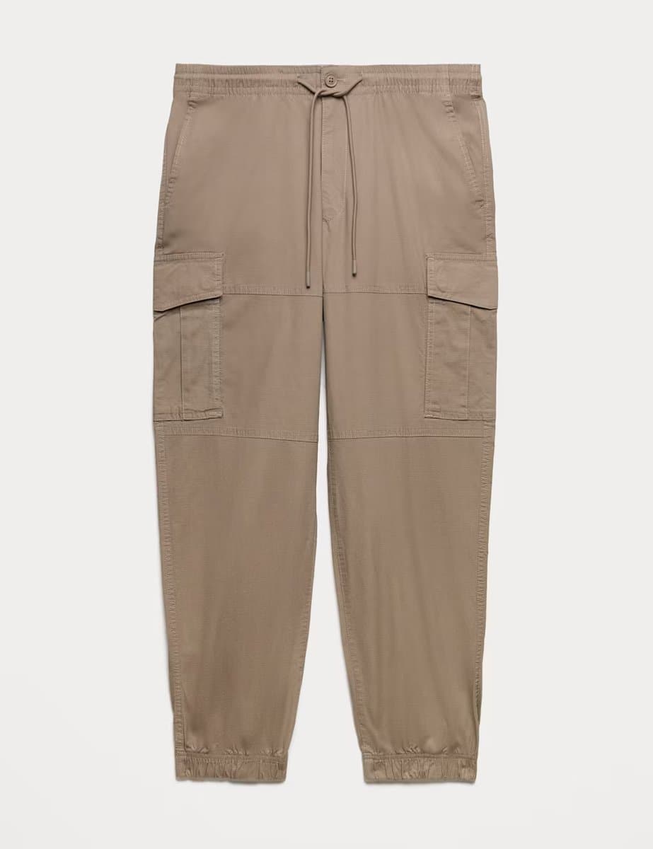 Marks & Spencer M&S Slim Fit Ripstop Cargo Trousers Mocha