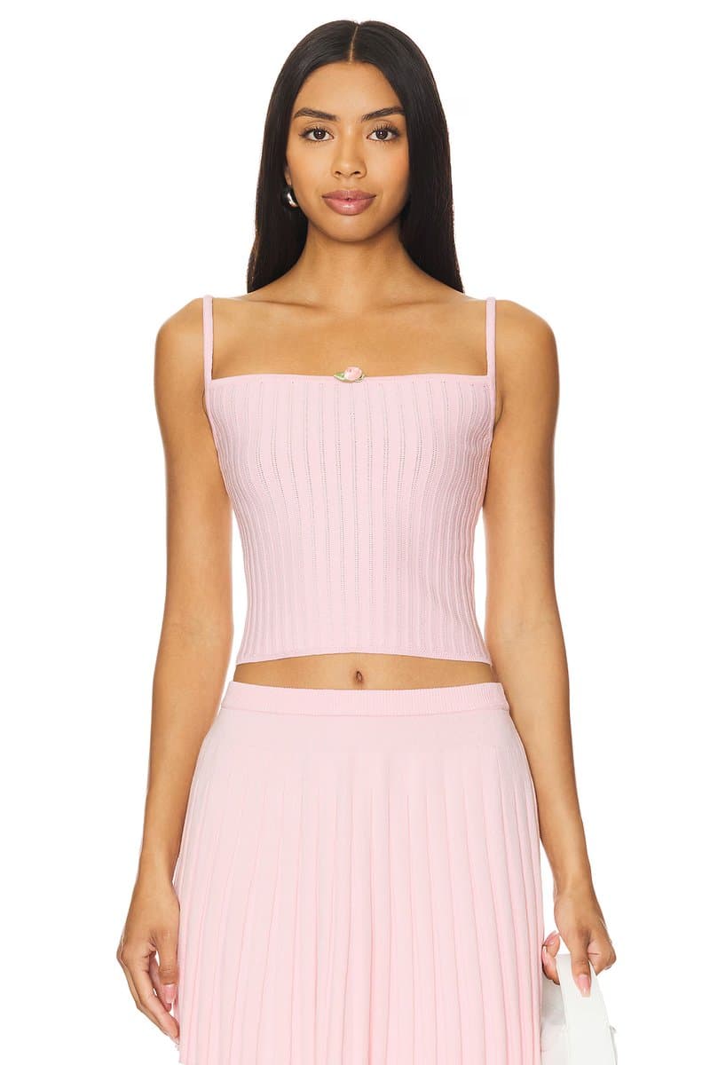 revolve Revolve Majorelle Lenda Tank Top in Baby Pink